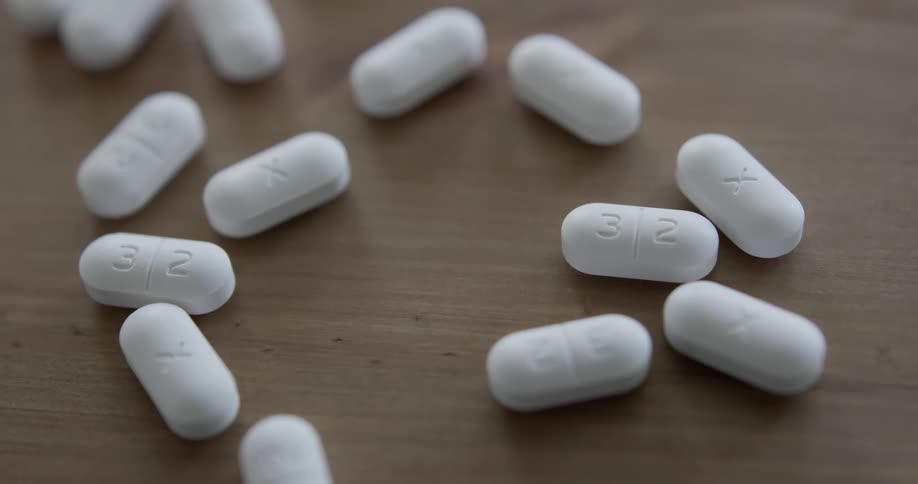 Medicine pills on a table