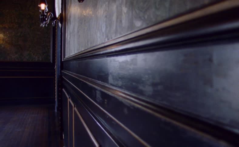The wall inside a building
