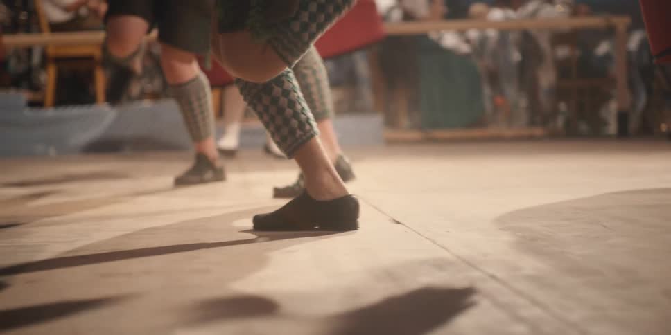 A group of people dancing