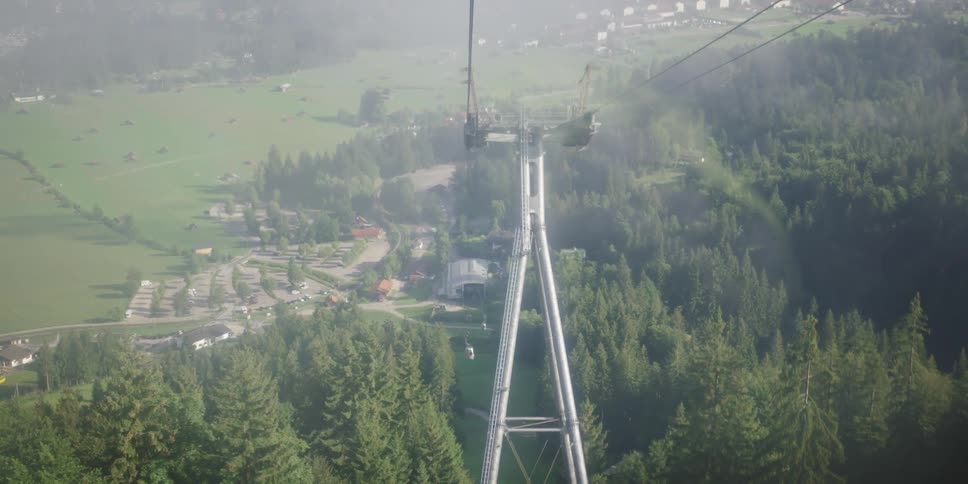A gondola on a hill