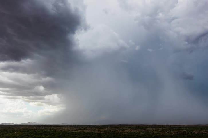 Storm clouds gather in the sky