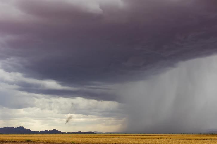 Time lapse of a storm rolling across the land