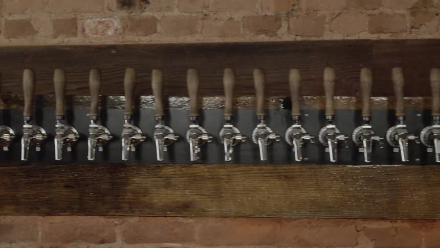 Lots of taps in a hip bar