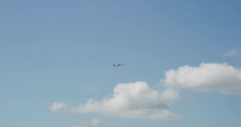 Plane flies up in the air