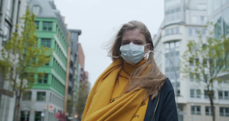 A person standing in a street