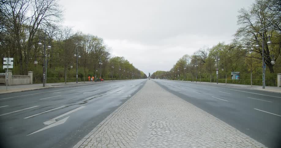 Empty city street at day