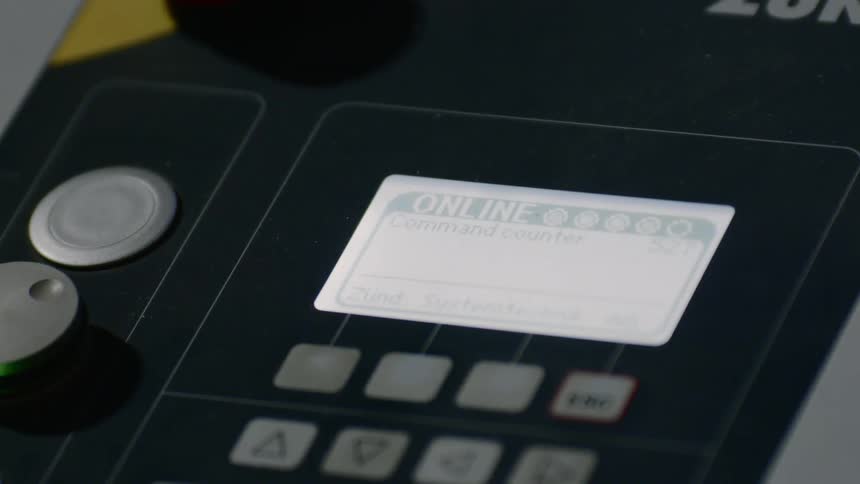 Close up of lcd screen and keypad on electronic device