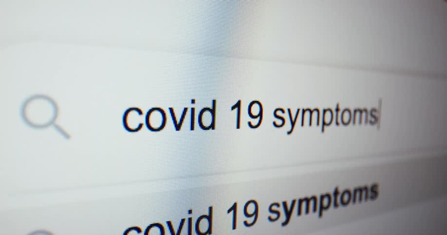 Text going across a computer screen