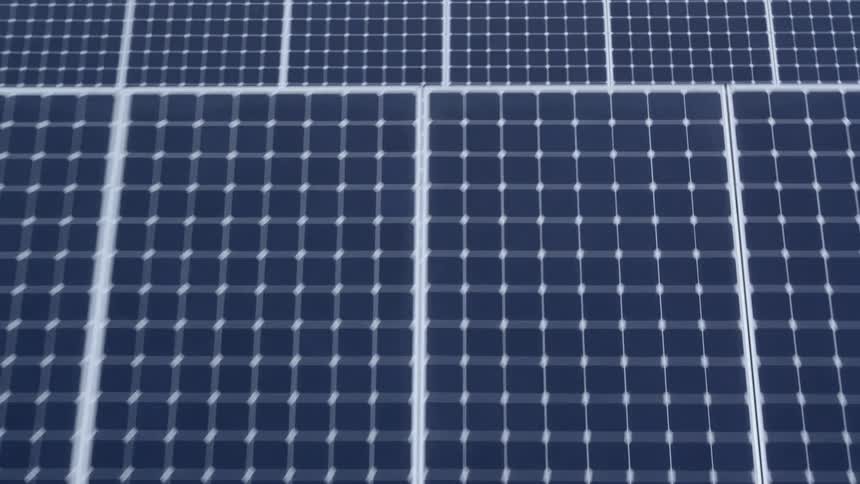 Skimming over rows of next generation high wattage solar panels