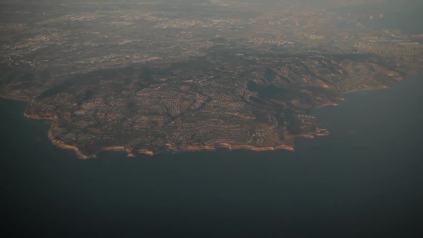 Overhead view of an island