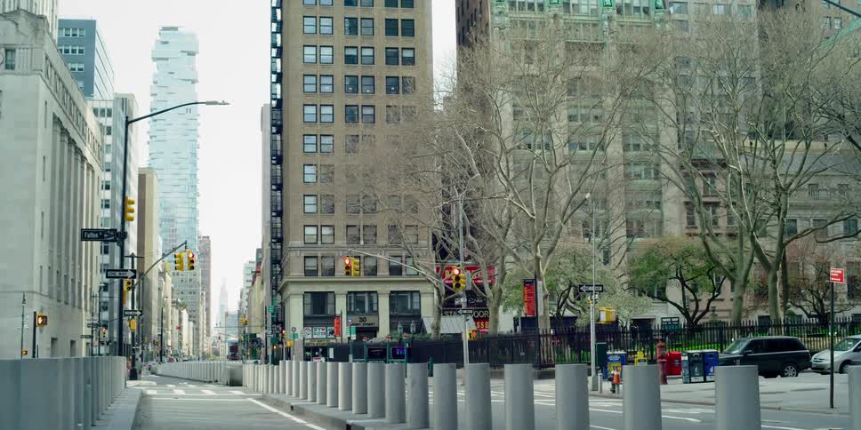 The streets are empty of people
