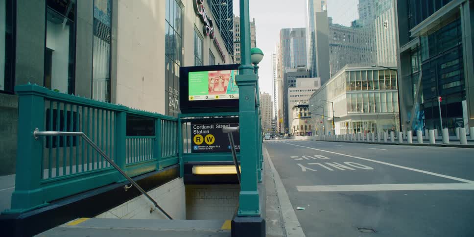 Cortlandt street station on the irt broadway seventh avenue line of the new york city subway in lower manhattan