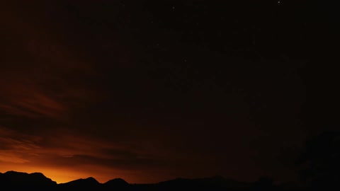 Time lapse of clouds at dusk