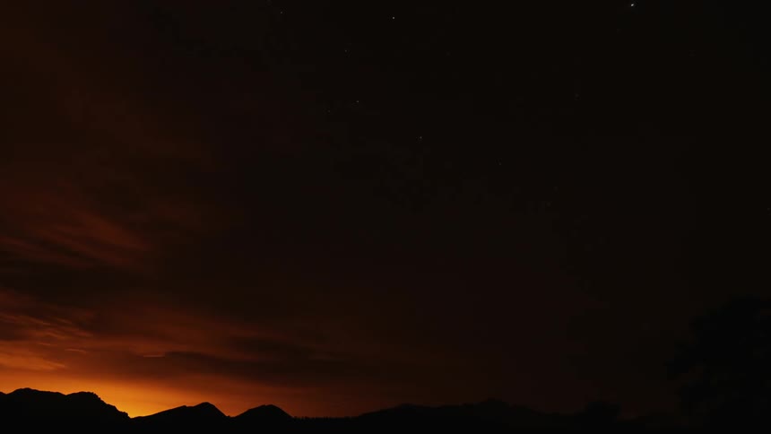 Time lapse of clouds at dusk