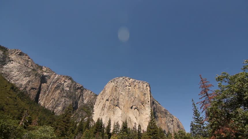 View of trees and rocky mountains