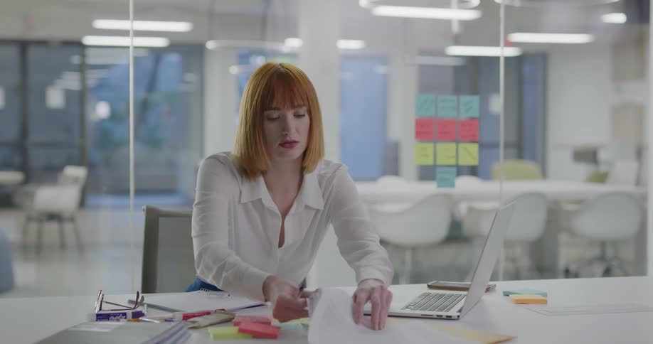 A woman taking notes