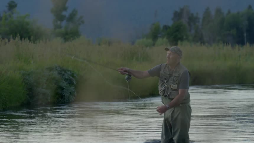 Fly Fishing In River