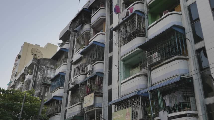 Apartment buildings in a neighborhood