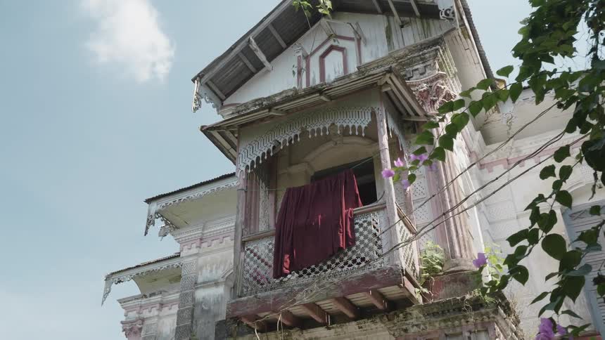 Front view of the house on a sunny day