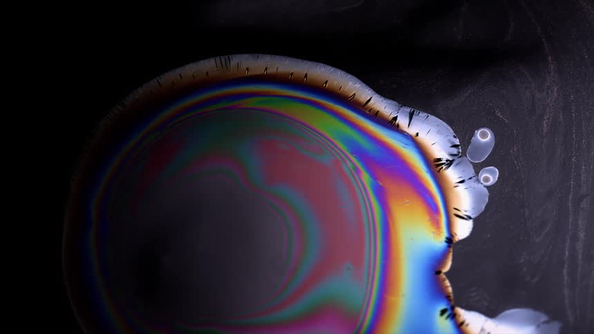 The liquid builds with colors