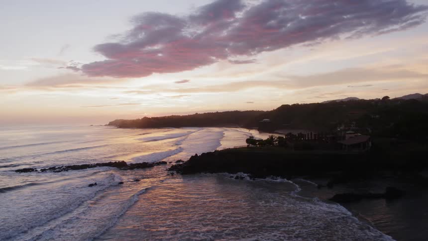 The waves move towards the shore