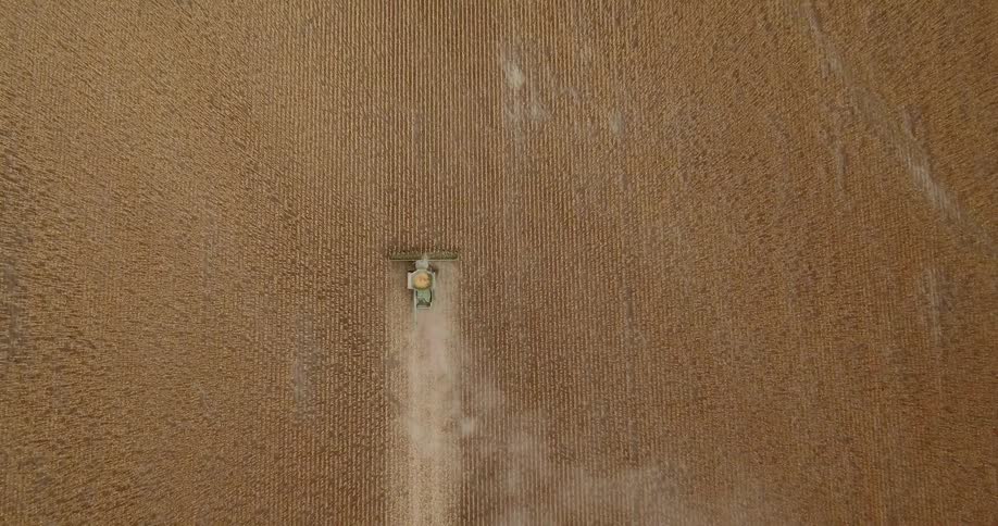 The machine works on the field