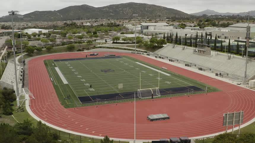 Aerial shot of a multi purpose sports field