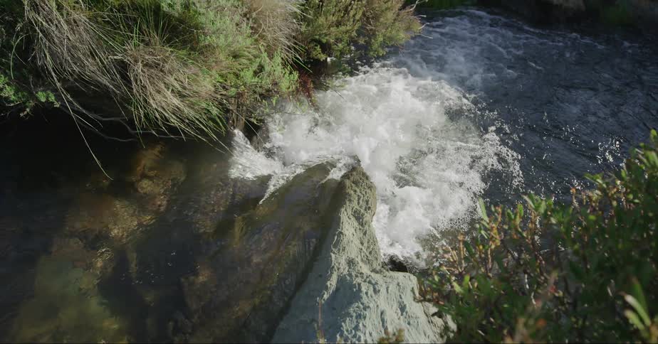 Aerial shjot of a waterfall