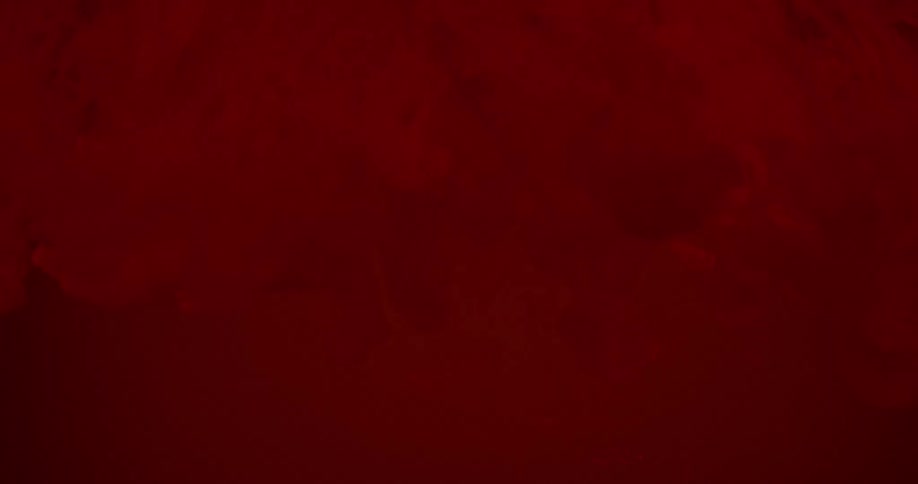 A close up of a dark red object
