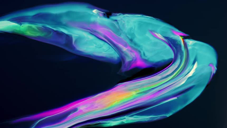 Abstract view of liquids molding together in an exquisite color scheme