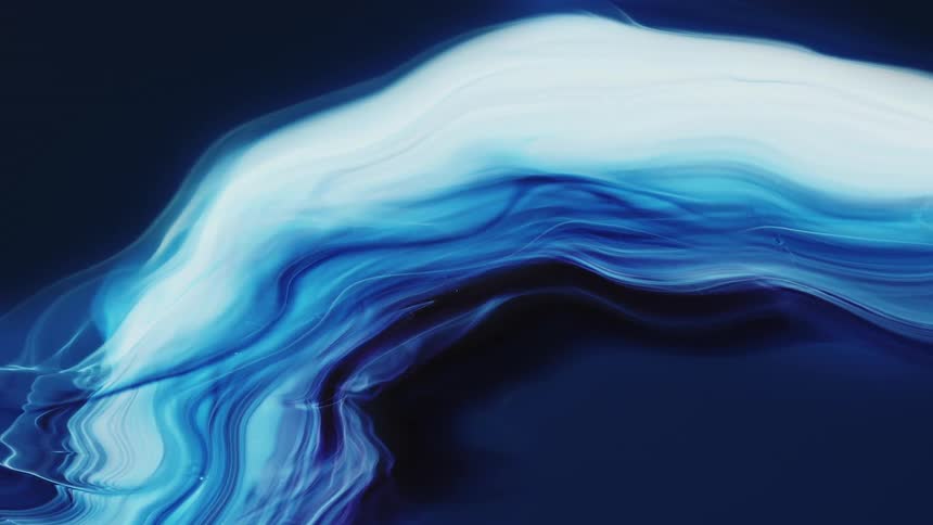 An abstract of blues in streams and ribbons and layers