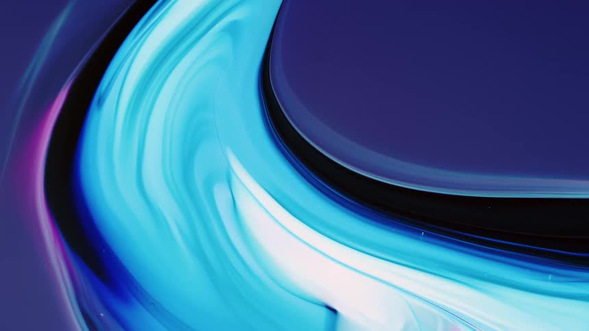 An abstract and curvy  shape expands