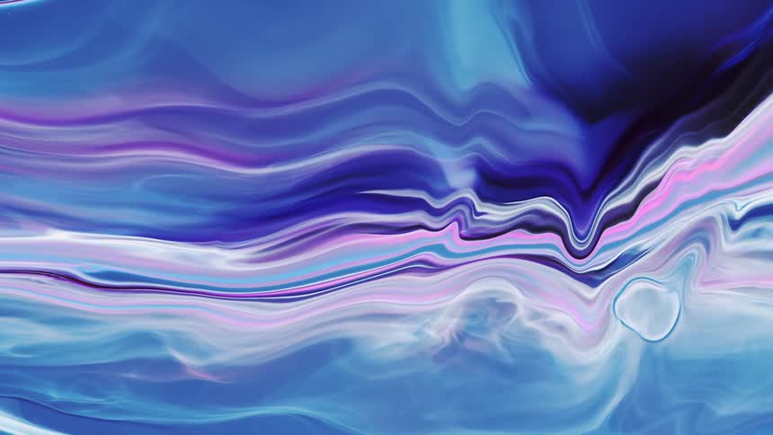 An abstract of colorful blues and pinks flowing and streaming