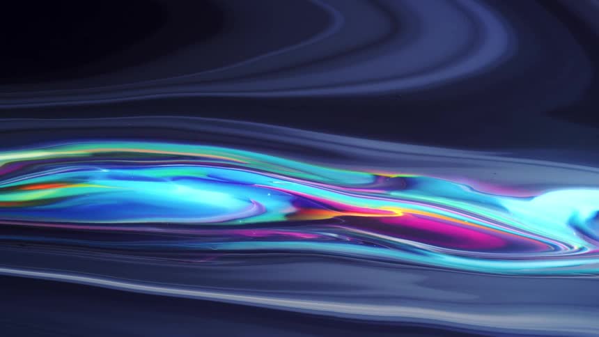 Ribbons and streams of colors flow and swirl