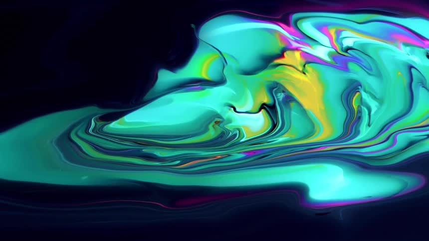 Abstract turquoise and purple fractal colors
