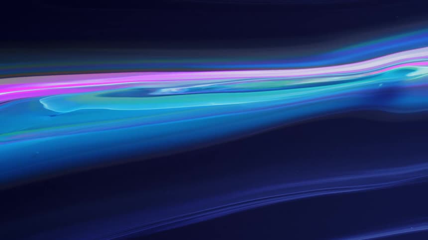 A colorful stripe of neon colors crosses the screen
