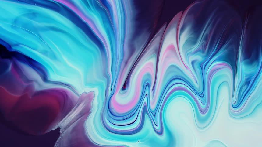Blue and pink colors blend together to form waves of different intensity