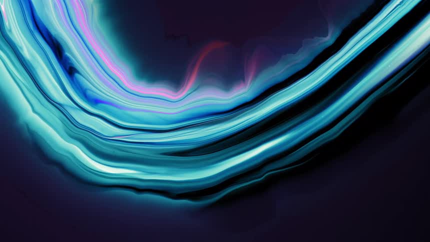 Ribbons of bright blues and pink and white flowing and expanding