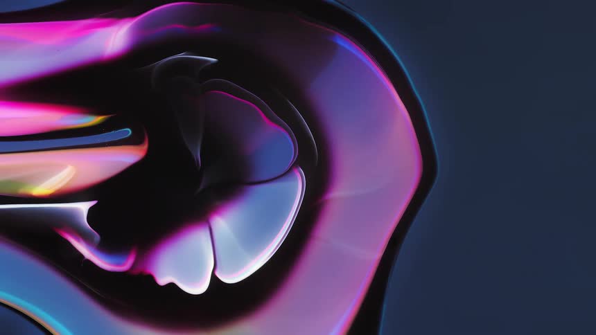 colors move and expand in unique shape with a lot of colors and contrast