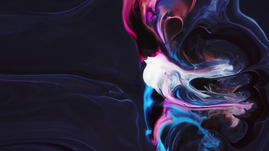 A cloud of colors crosses the screen