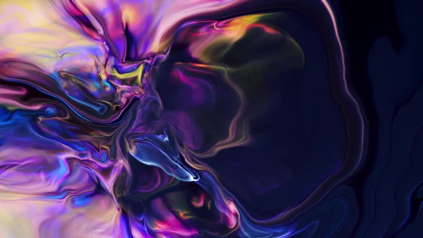 Abstract purple orange and dark blue colors embrangle fractal
