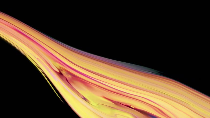 Colorful waves of ink floating on liquid