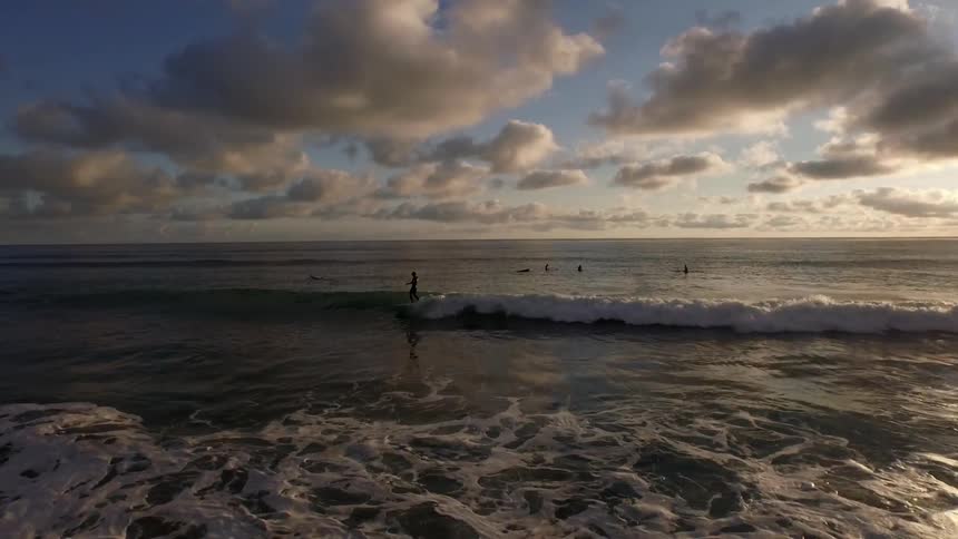Friends Surfing