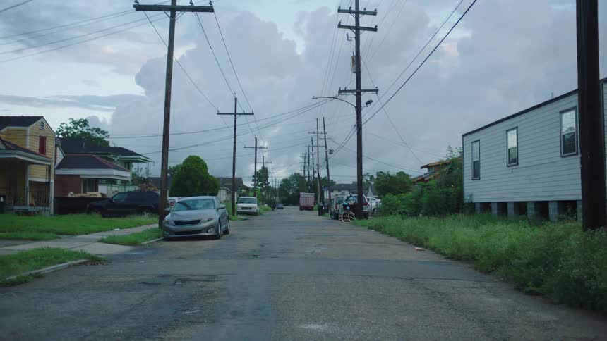 Cars parked on a neighborhood street