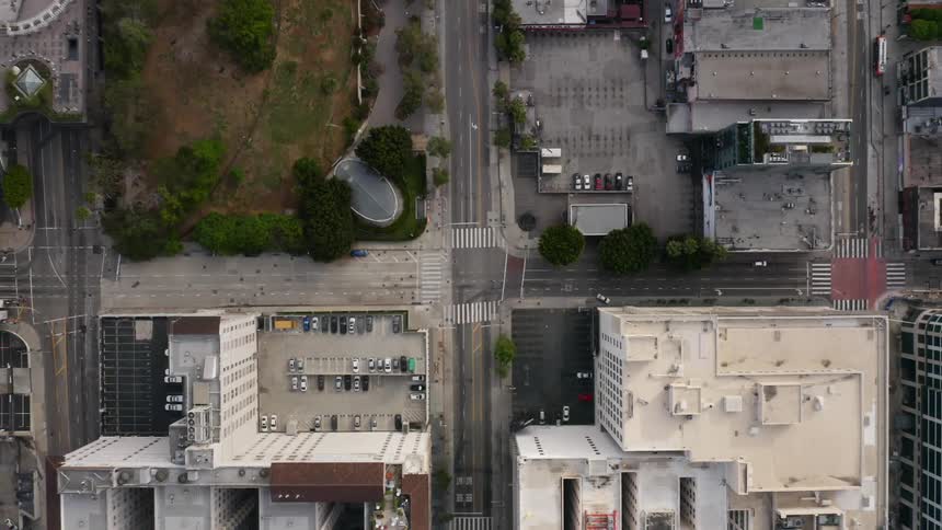 Birds eye view of deserted urban city