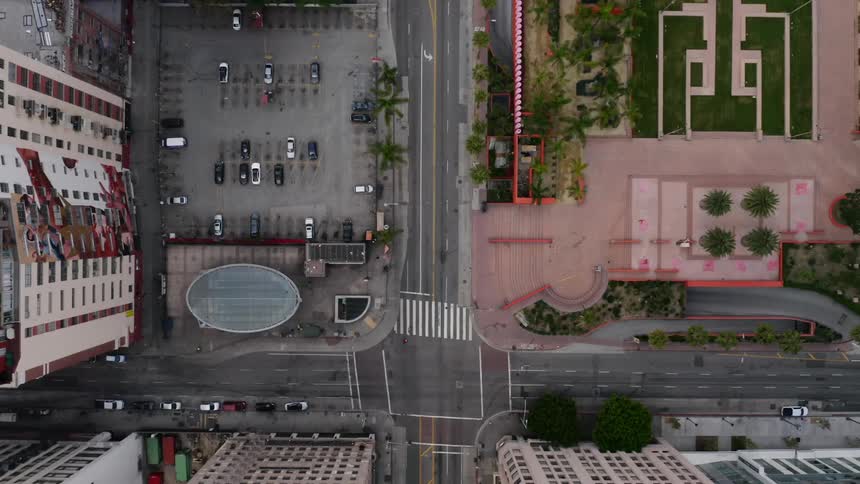 Deserted street in large urban city