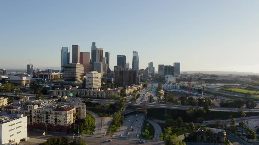 Los Angeles skyline in the afternoon