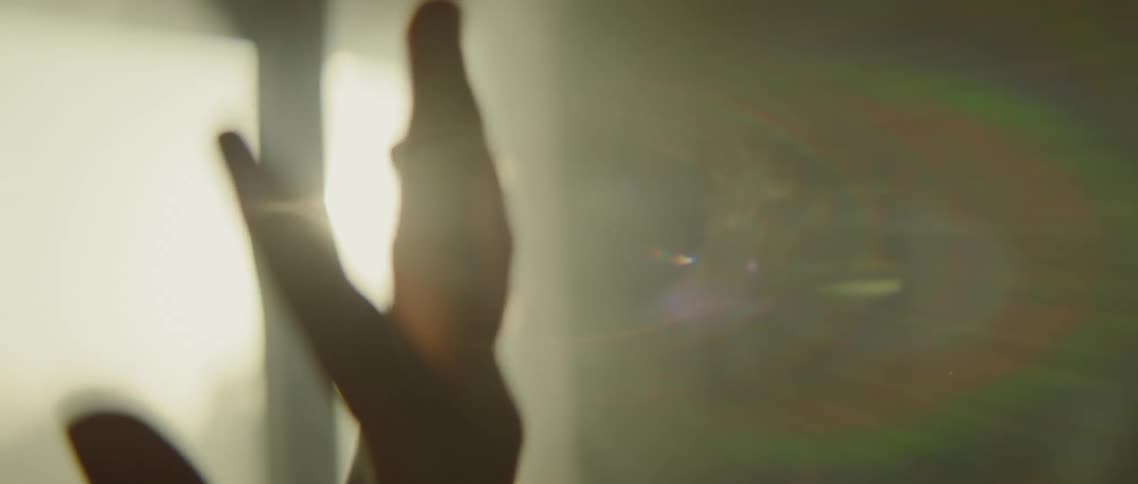 A mans hand moves in the air