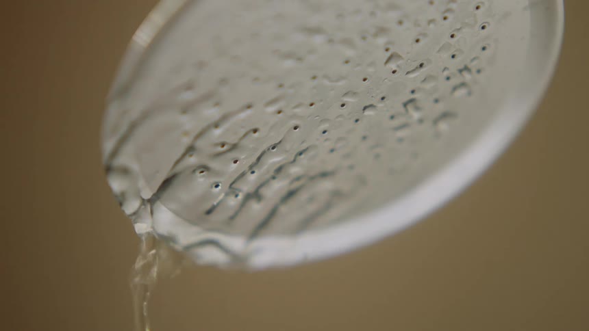 Water coming out of a shower head