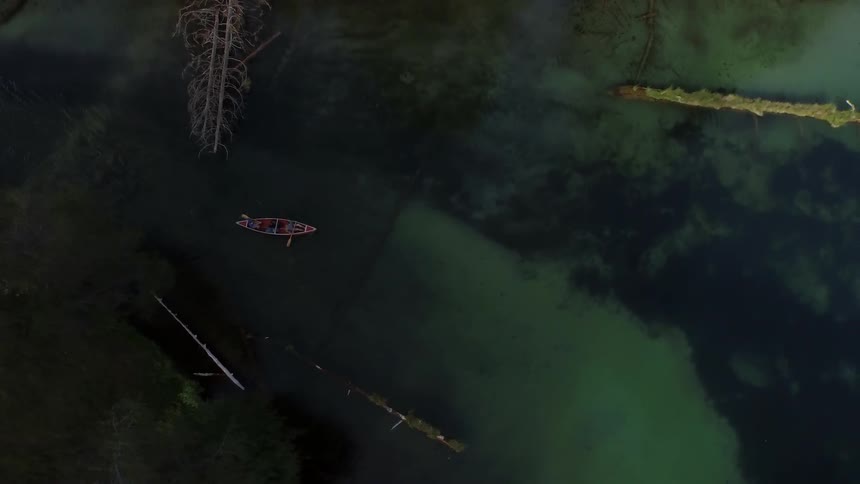 Two Guys Canoeing